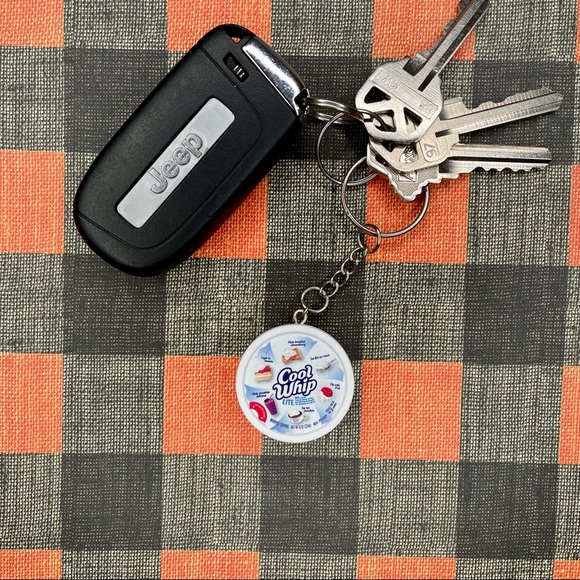 Cool Whip Lite Keychain | Handmade | Mini Brands | Quirky | Fun | NWOT - Picture 2 of 15